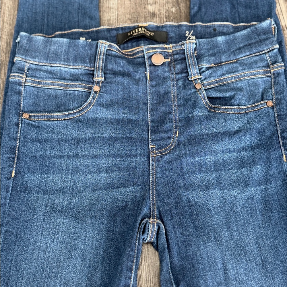 Liverpool The Skinny Dark Wash Stretch Jeans Size 2/26 - Picture 5 of 6